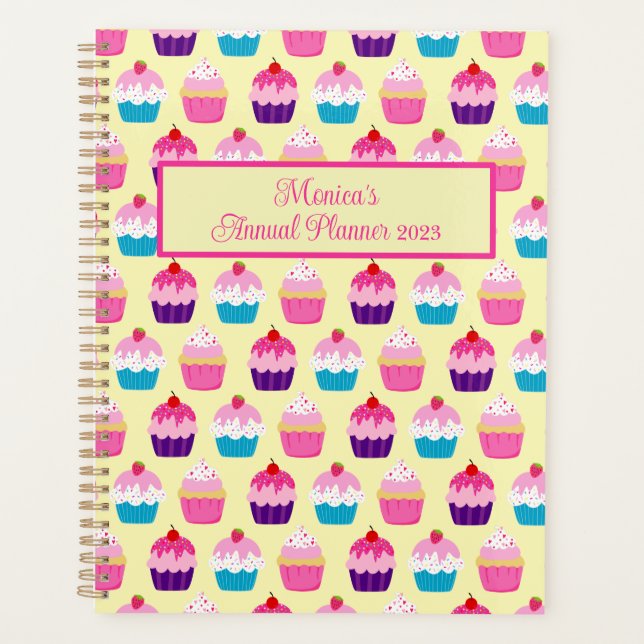 Agenda Cupcakes Coloridos Iummy Patterados (Frente)