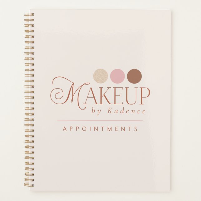 Agenda Custom Branded Makeup Artist Appointment Planner (Frente)
