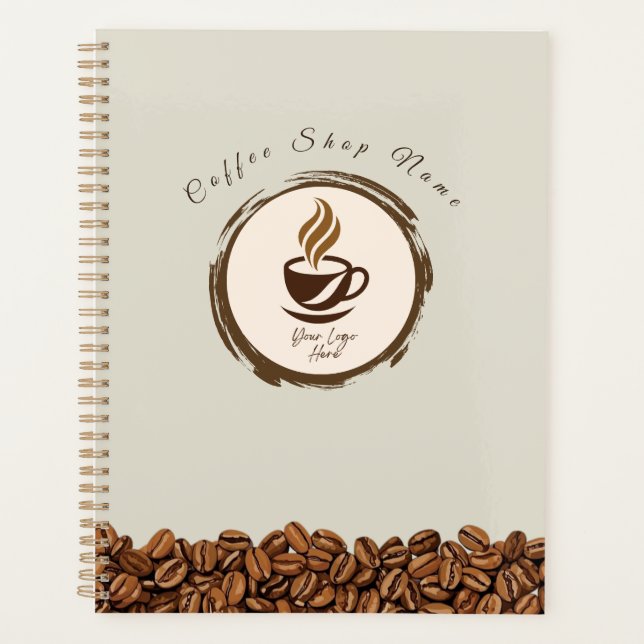 Agenda Custom Coffee Shop Planner – Personalized Business (Frente)