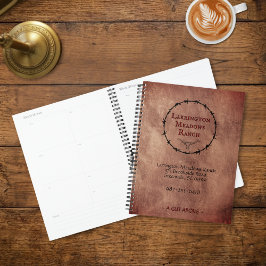 Agenda Custom Elegant Horse Ranch Business Planner