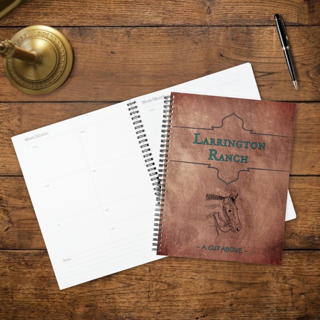Agenda Custom Elegant Horse Ranch Business Planner (Criador carregado)