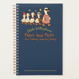 Agenda Custom Name Fun Cool Teacher Goose Planner