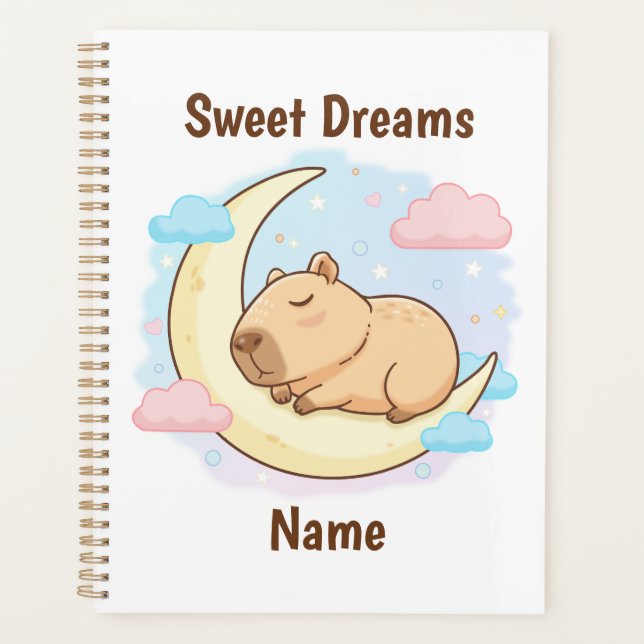 Agenda Custom Sweet Dreams Capybara Planner (Frente)