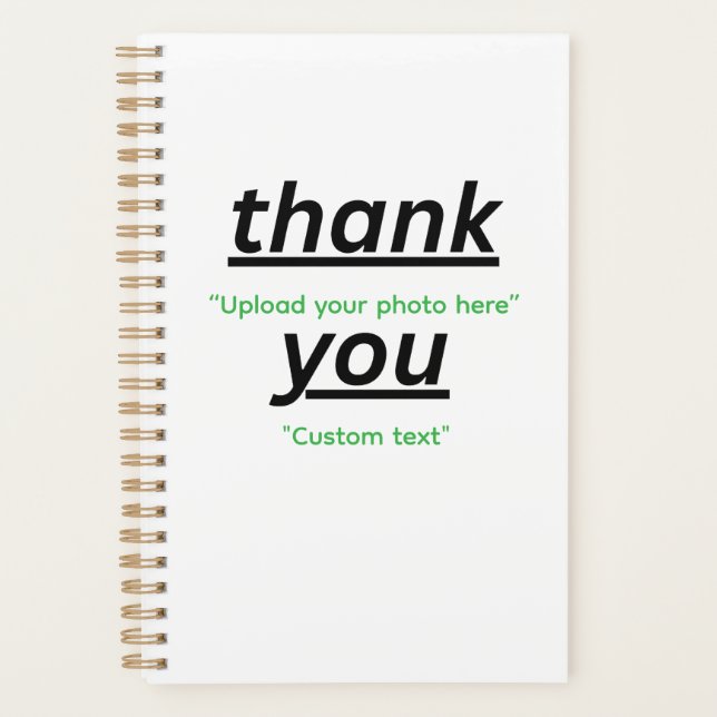 Agenda Custom Text & Upload Your Photo Personalized (Frente)