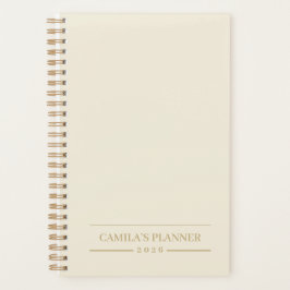 Agenda Custom Yearly Planner | Sleek Neutral Design