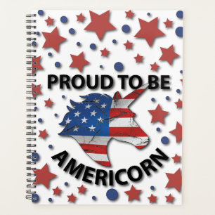 Agenda Cute 4 de julho, vermelho, branco e azul Americano