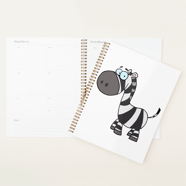 Agenda Cute Cartoon Zebra Funny Animal Character (Criador carregado)