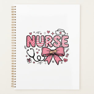 Agenda Cute Enfermeira Laço Coração Camisa Vector Design_