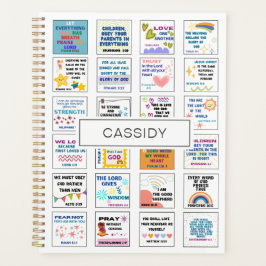 Agenda Cute escritura versículo bíblico memória crianças 