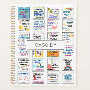 Agenda Cute escritura versículo bíblico memória crianças 