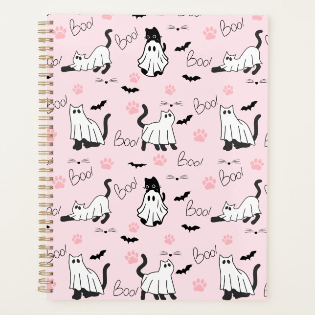 Agenda Cute Ghost Cats Halloween (Frente)