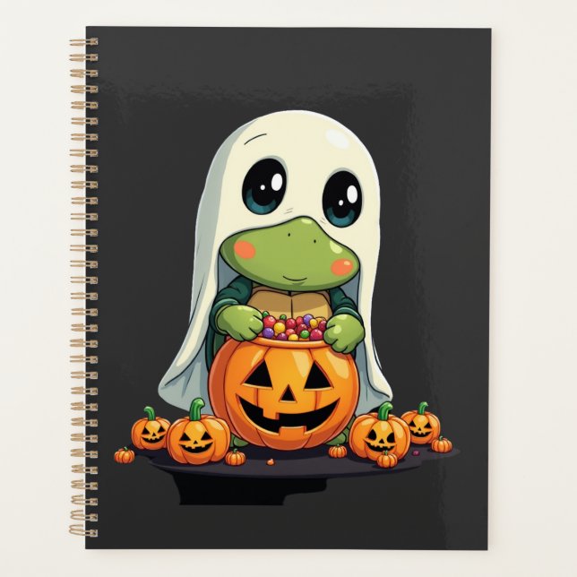 Agenda Cute Halloween Turtle Ghost with Candy (5) (Frente)