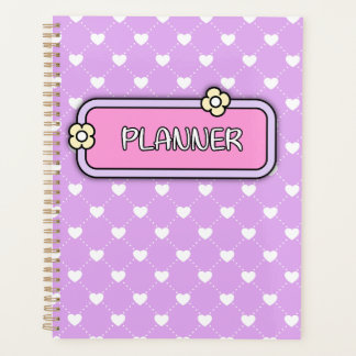 Agenda Cute Hearts Flower cover Planner