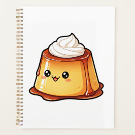 Agenda Cute Kawaii Caramel Pudding Dessert Character
