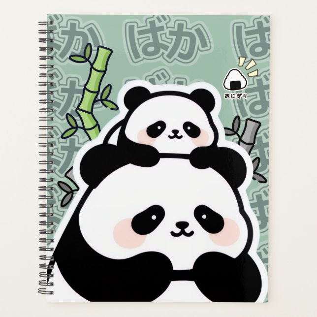 Agenda Cute Kawaii Panda Planner (Frente)
