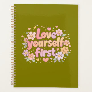 Agenda Cute Love Yourself Floral Quote Design | Gift Bag