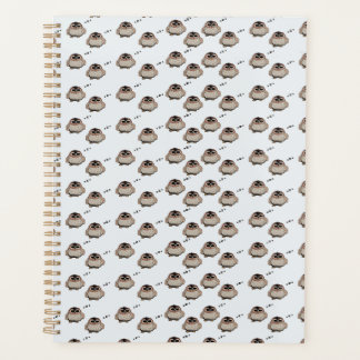 Agenda Cute Owl Pattern Pencil Sketch Planner