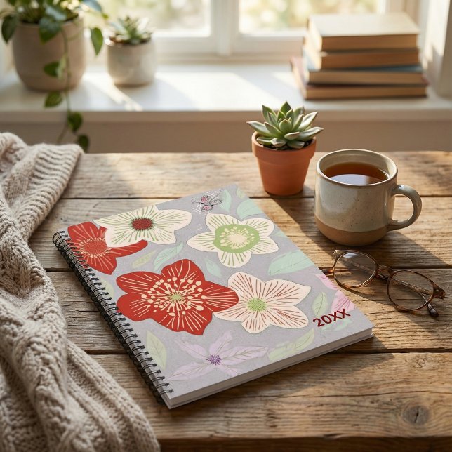 Agenda Cute pastel floral abstract Planner (Criador carregado)
