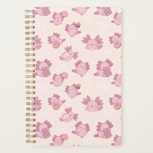Agenda cute pink axolotls  (Frente)