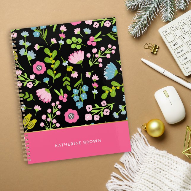 Agenda  Cute Pink Stylish Floral Girly 2026 (Criador carregado)