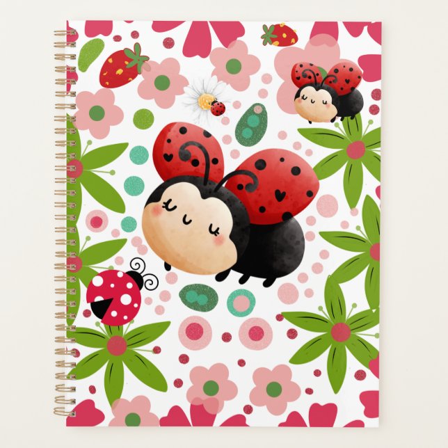 Agenda Cute Strawberry Ladybug Notebook  (Frente)