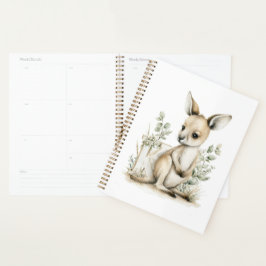 Agenda Cute watercolour baby animal alphabet Kangaroo