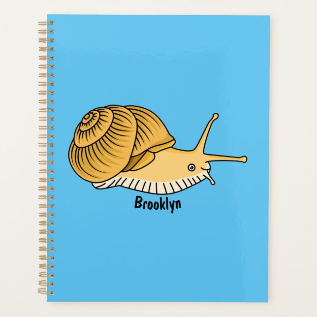 Agenda Cute yellow snail cartoon illustration  (Frente)