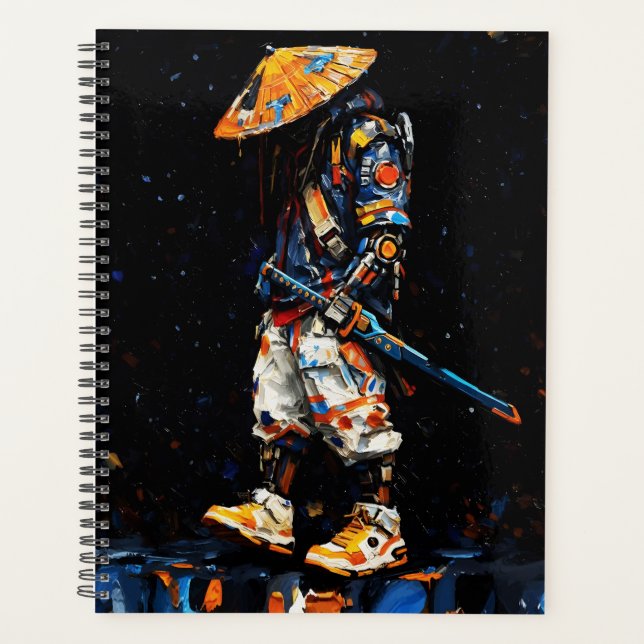 Agenda Cyber Ninja Palette Knife Neon Orange Impasto (Frente)