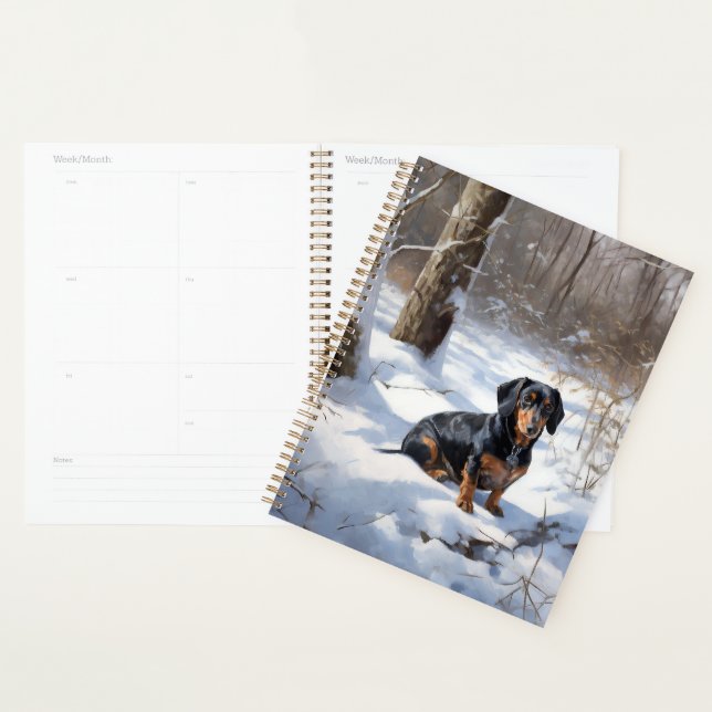 Agenda Dachshund Deixe Nevar Natal (Exibição)