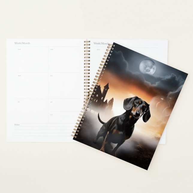 Agenda Dachshund Halloween Assustador (Exibição)