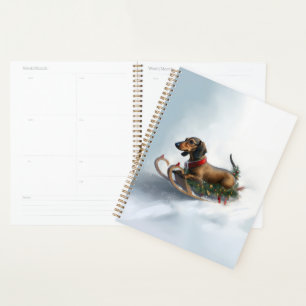 Agenda Dachshund Natal neve inverno