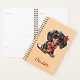 Agenda Dachshund Personalizado com Nome Personalizado