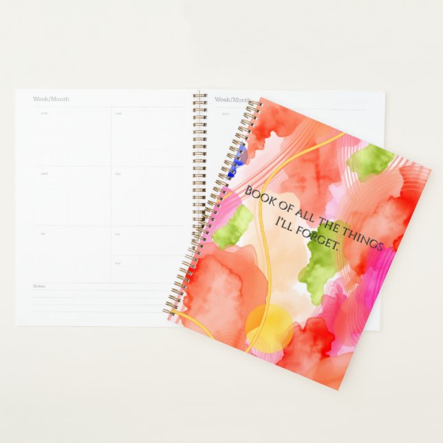 Agenda Daily Planner- Colorful Abstract Cover (Exibição)