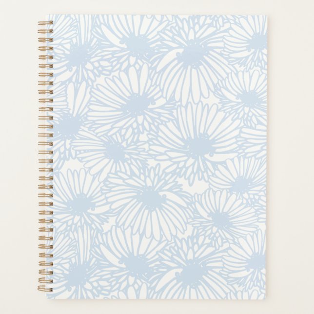 Agenda Daisy Blooms - Azul Pó (Frente)