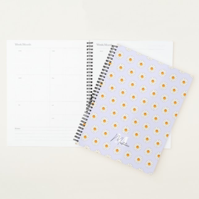 Agenda Daisy Floral Planner - Fofo e Na moda (Exibição)