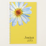 Agenda Daisy Flower Personalizada de Trendência Amarela P<br><div class="desc">Esta design foi criada da minha pintura de acrílico fluido de um tipo. Ele pode ser personalizado clicando no botão personalizar e alterando o nome, as iniciais ou as palavras. Você também pode alterar a cor e o estilo do texto ou excluir o texto de um design de imagem apenas....</div>