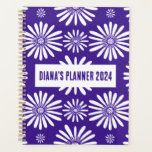 Agenda Daisy Pattern Flowers Blooms Floral Purple CUSTOM<br><div class="desc">Olá! Espero que goste desta design de arte original. Adicione seu próprio texto,  altere as cores ou fontes para personalizá-lo. Procure mais designs no meu compro. Se quiser algo personalizado,  por favor,  avise-me.</div>