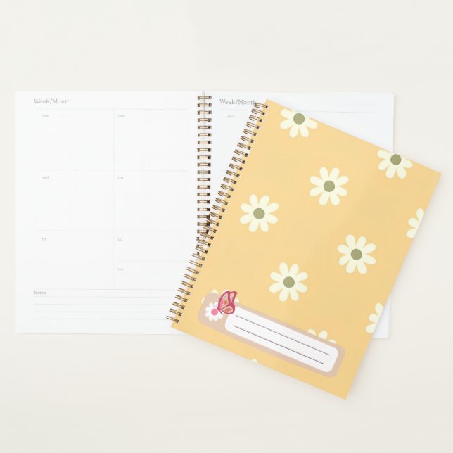 Agenda Daisy Smile Floral adolescente feminina (Exibição)