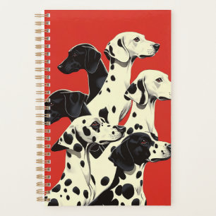 Agenda Dalmatianos em Formação Impressão Bold Dog Art