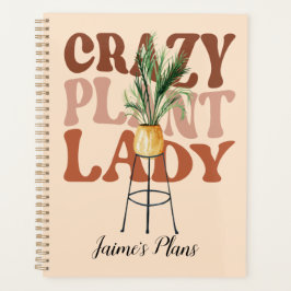 Agenda Dama de Planta Retro Aquarela Tipografia de Planta