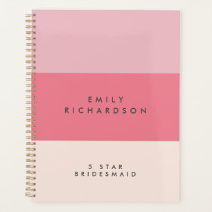 Agenda Damas de honra Pink Colorblock