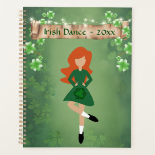 Agenda Dançarina Irlandesa com Cabelo Vermelho e Dança de