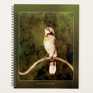 Agenda Dark Moody Blue Jay Planner | Vintage Bird Journal