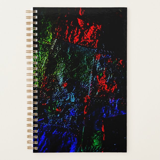 Agenda Dark planner vibrant texture abstract recycled (Frente)