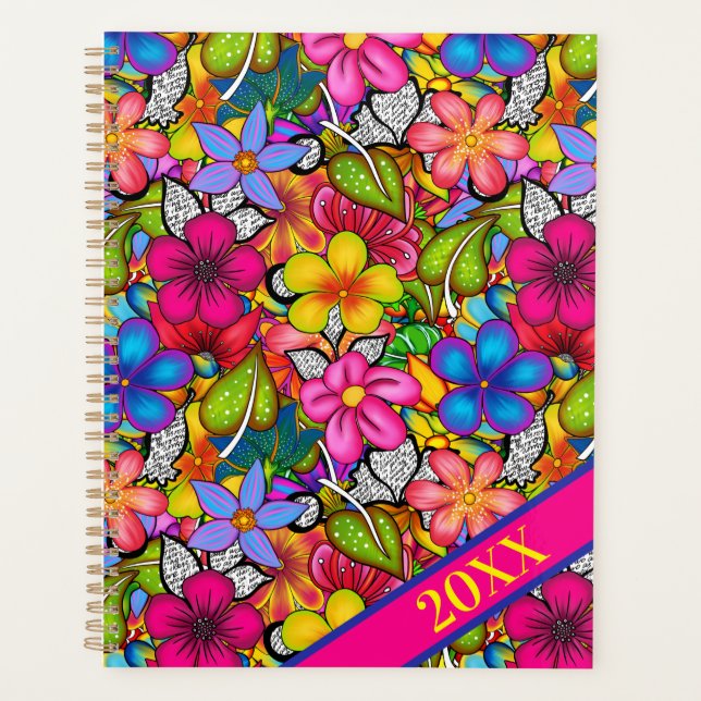 Agenda Data Anual Floral Tropical (Frente)