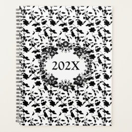 Agenda Data Personalizada Anual Preto e Branco