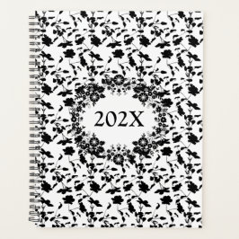 Agenda Data Preta E Branca Anuais Personalizada