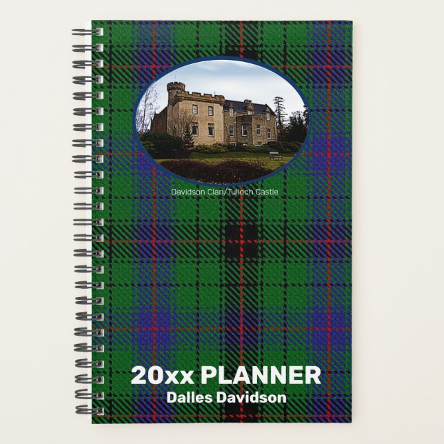 Agenda Davidson Scottish Clan Castle Tartan Weekly (Frente)
