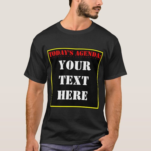 Agenda de hoje: ? Camiseta (Frente)