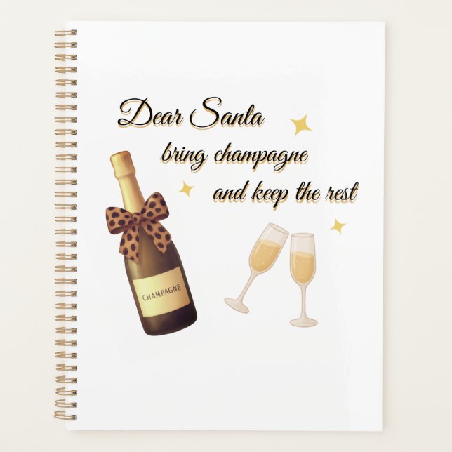 Agenda Dear Santa Champagne Design (Frente)